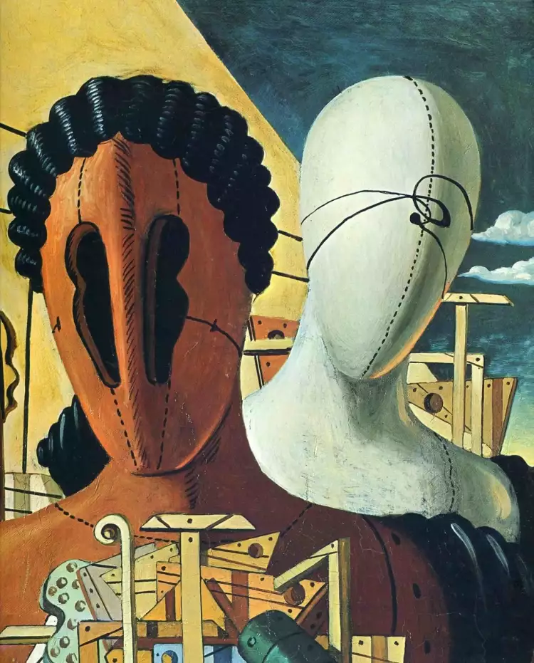 Джорджо де Кирико. Картина «Две маски», 1926