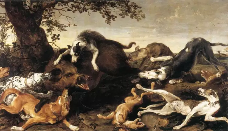 Анималистика. Франк Снейдерс. «Охота на кабана», 1625-1630 Анималистика. Франк Снейдерс. «Охота на кабана», 1625-1630