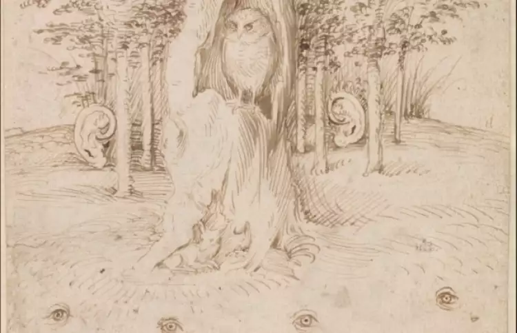 Совы на картинах Босха. Слышащий лес и зрячее поле. Фрагмент Совы на картинах Босха. Слышащий лес и зрячее поле. Фрагмент