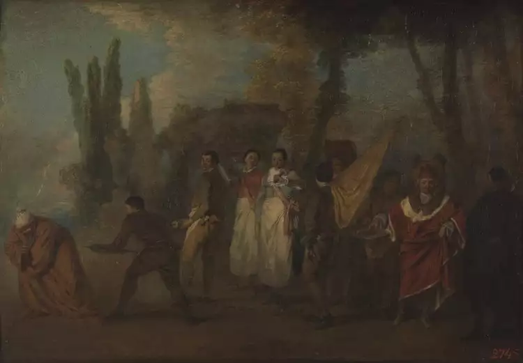 Антуан Ватто. «Сатира на врачей», 1706