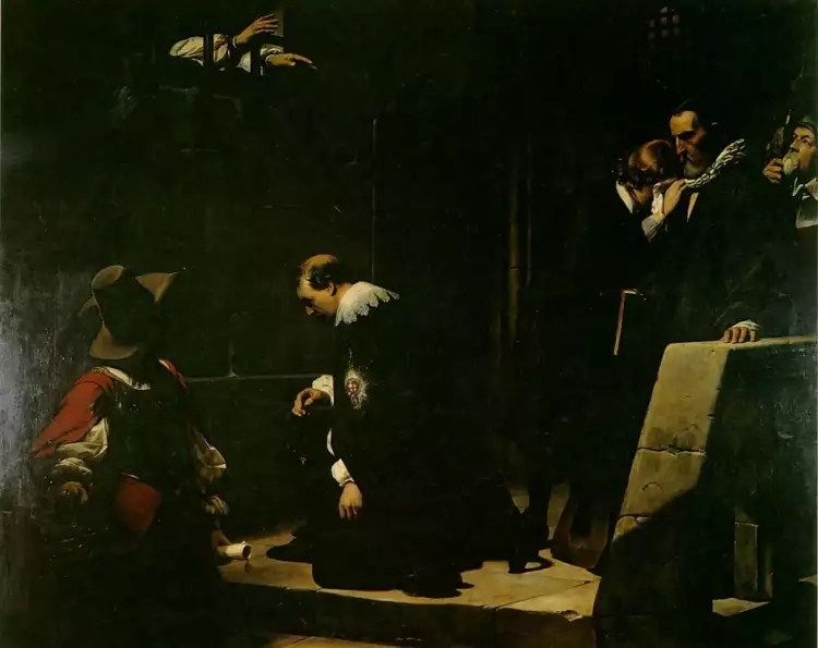 Поль Деларош. Картина «Лорд Стаффорт, идущий на казнь», 1834 Поль Деларош. Картина «Лорд Стаффорт, идущий на казнь», 1834