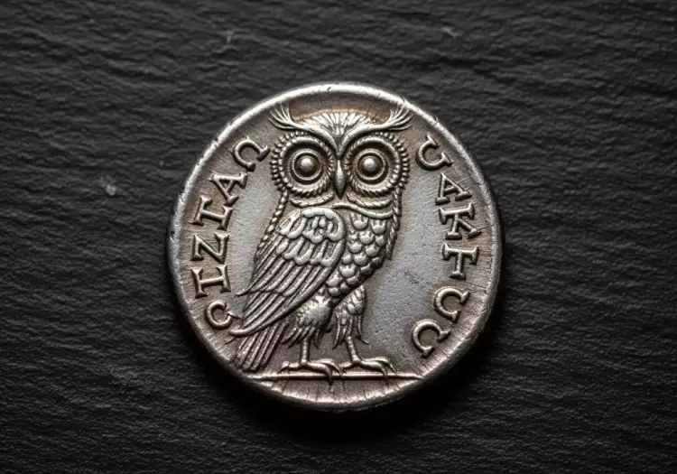 Классическая афинская тетрадрахма с совой