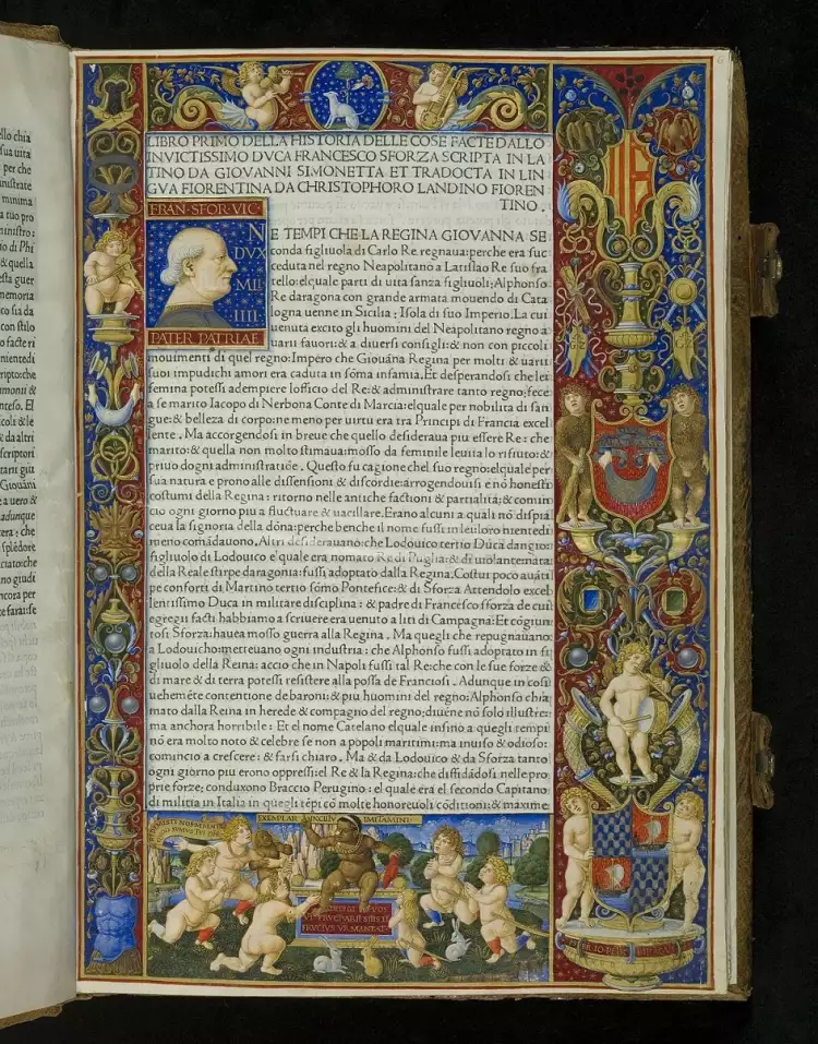 Одна из страниц «Сфорциады»