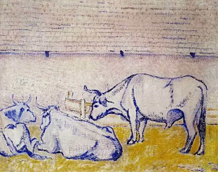 Давид Бурлюк. Картина «Волы», 1908