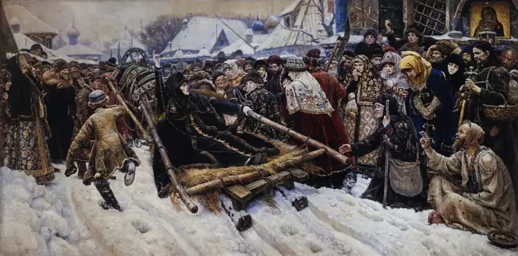 Пейзаж на картинах известных русских художников. Василий Суриков. «Боярыня Морозова»