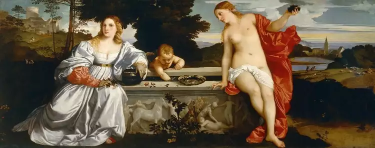 Renaissance. Tiziano. Sacred and Profane Love, 1514 Renaissance. Tiziano. Sacred and Profane Love, 1514
