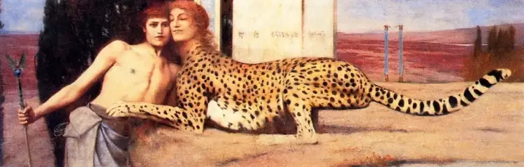Символизм. Фернан Кнопф. «Искусство или нежность сфинкса», 1896 Символизм. Фернан Кнопф. «Искусство или нежность сфинкса», 1896