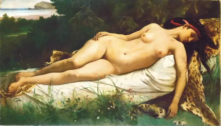 Неоклассицизм. Ансельм фон Фейербах. «Отдыхающая нимфа», 1870 Неоклассицизм. Ансельм фон Фейербах. «Отдыхающая нимфа», 1870