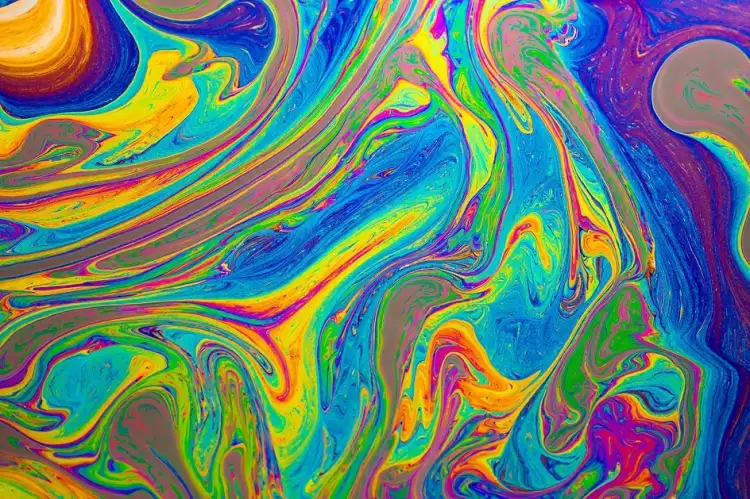 Эбру. Абстрактный рисунок современного художника в технике эбру