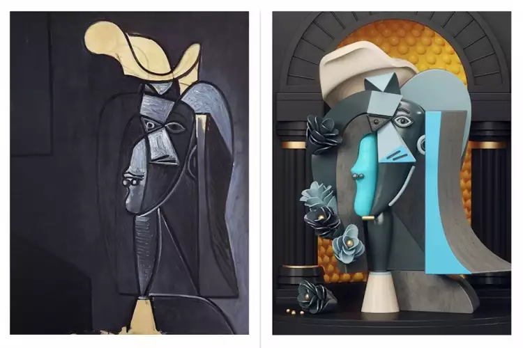 Серое лицо и белая шляпа. Автор Omar Aqil