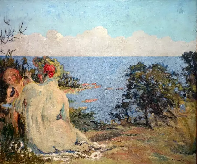 Кер-Ксавье Руссель. Картина «Венера и любовь у моря», 1908 Кер-Ксавье Руссель. Картина «Венера и любовь у моря», 1908