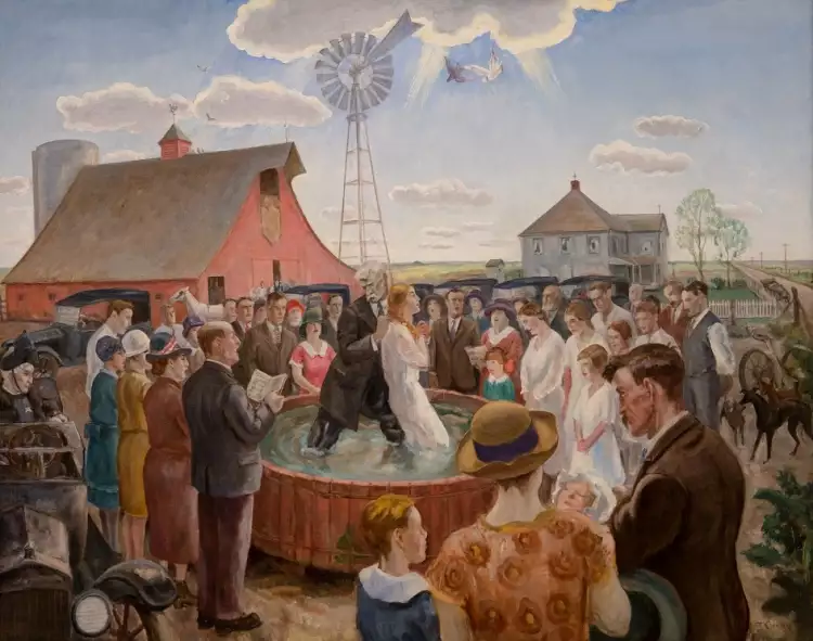 Regionalismus. John Steuart Curry. Baptism in Kansas, 1928 Regionalismus. John Steuart Curry. Baptism in Kansas, 1928