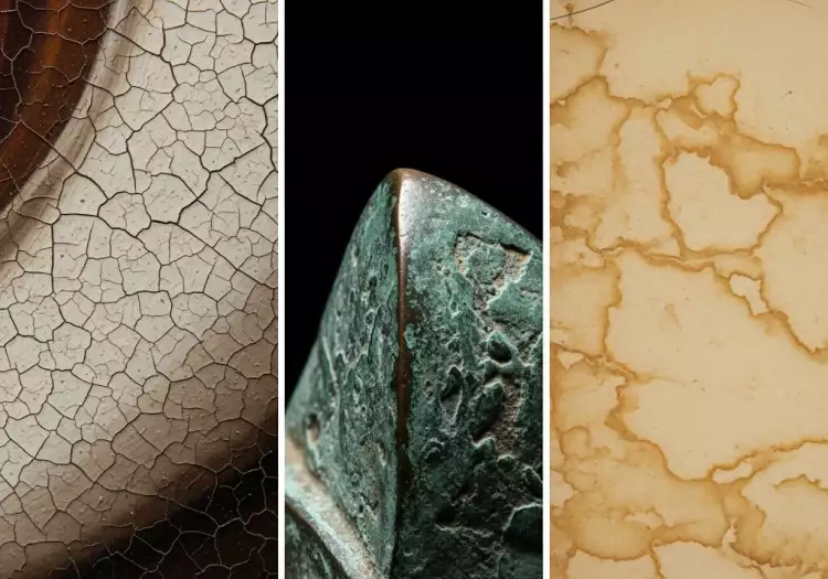 Признаки естественного старения на разных материалах