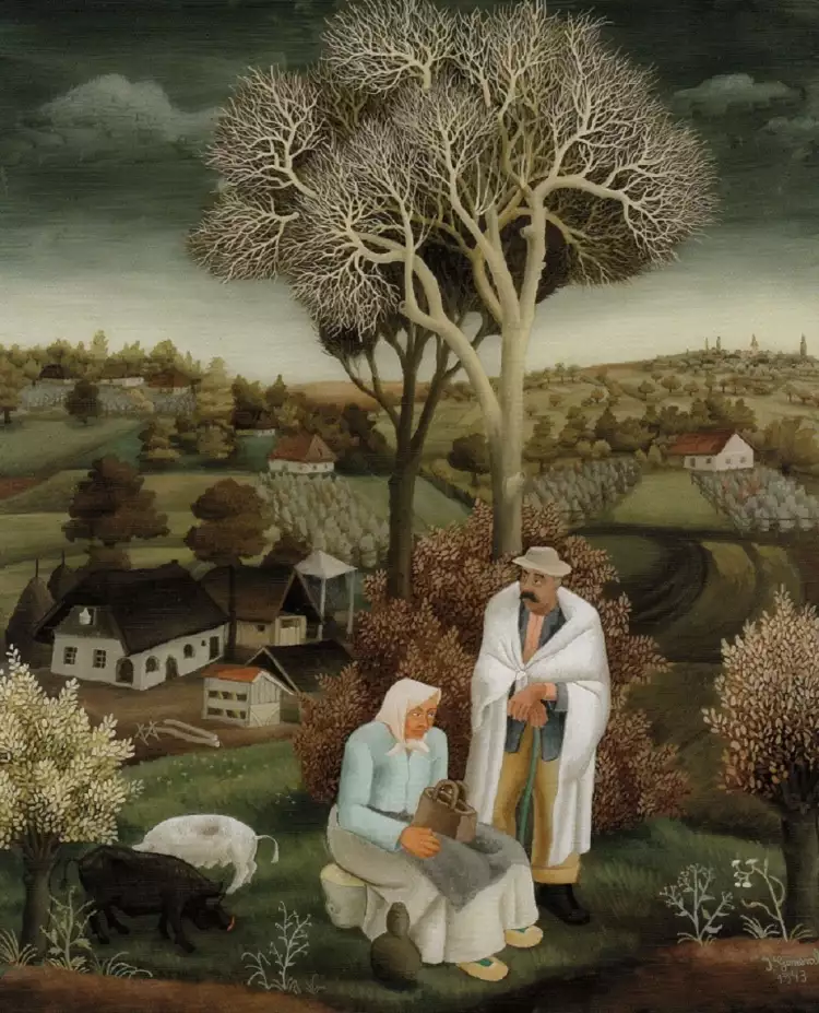 Иван Генералич. Картина «Под грушевым деревом», 1943 Иван Генералич. Картина «Под грушевым деревом», 1943