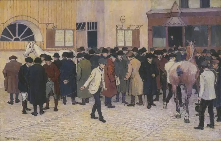 Роберт Беван. Картина Horse Sale at the Barbican, 1912
