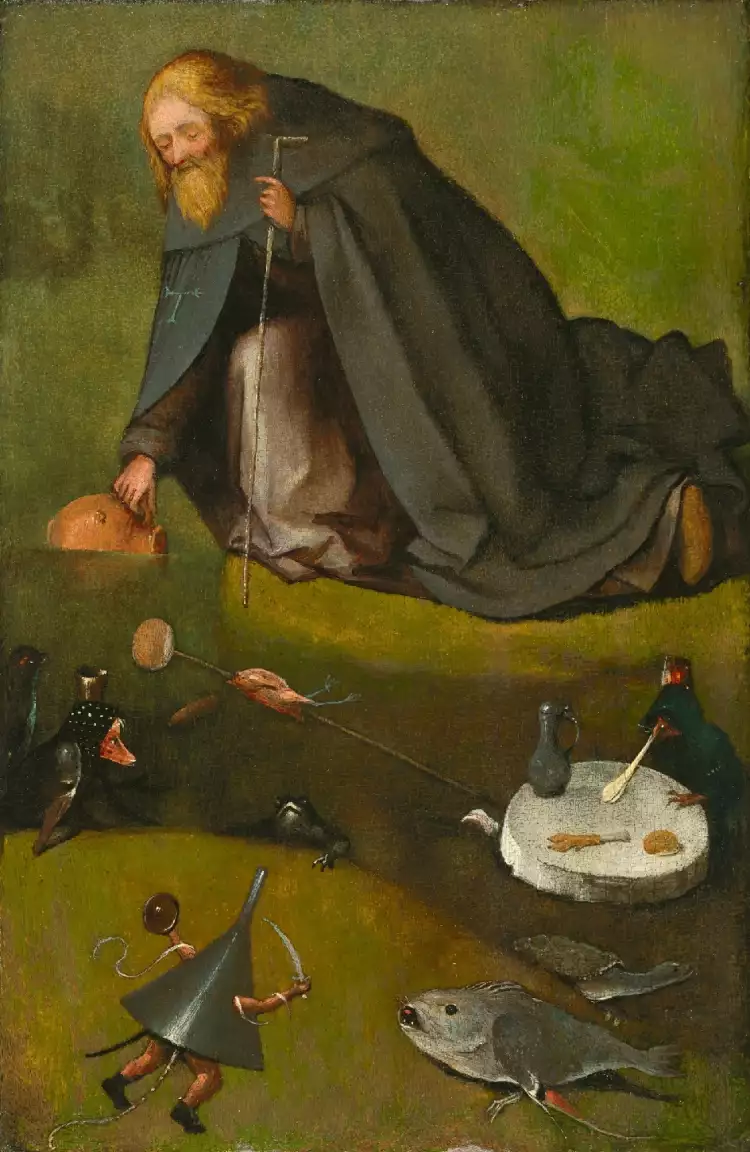 Hieronymus Bosch. The painting The Temptation of St. Anthony, circa 1510 Hieronymus Bosch. The painting The Temptation of St. Anthony, circa 1510