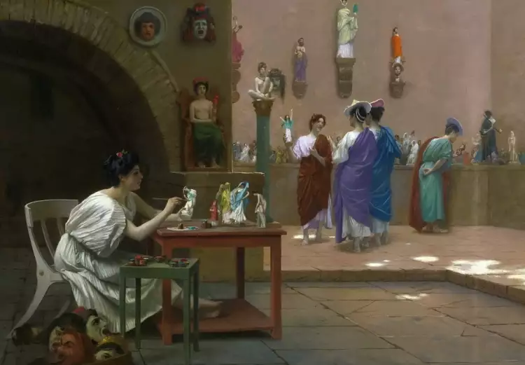 Жан-Леон Жером. Картина «Краски вносят жизнь в скульптуру», 1893