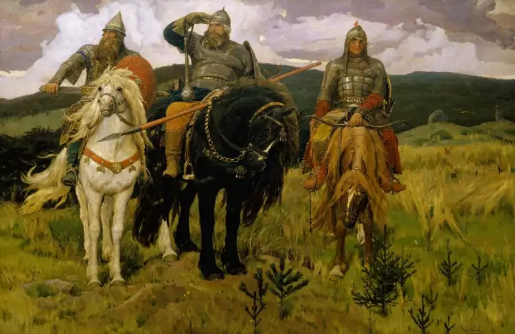 Картины русских художников о природе. Виктор Васнецов. «Три богатыря» Картины русских художников о природе. Виктор Васнецов. «Три богатыря»