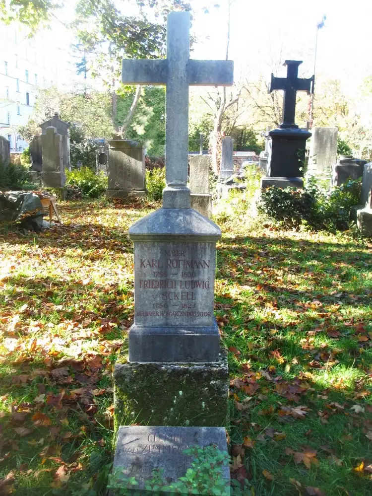 Карл Ротман. Могила Карла Ротмана на старом южном кладбище в Мюнхене, наши дни