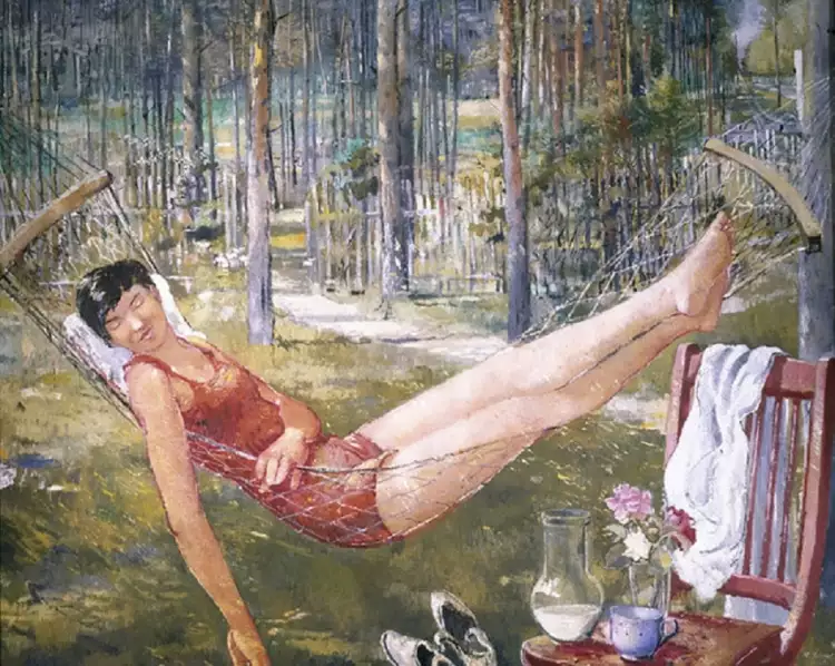 Юрий Иванович Пименов. «Женщина в гамаке», 1934