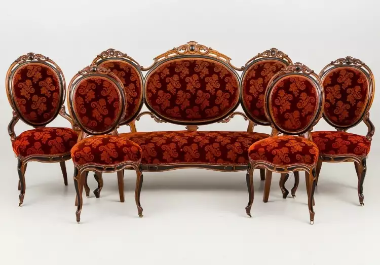 Стили мебели. Мягкий гарнитур в стиле чиппендейл, вторая половина XVIII века