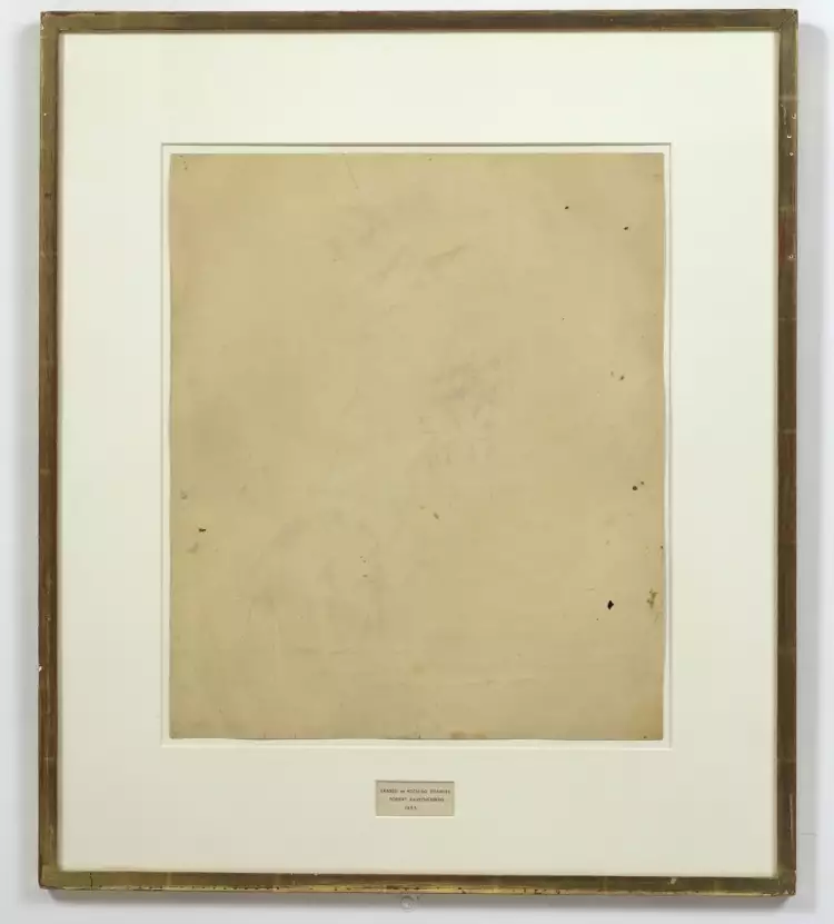 Le conceptualisme. Robert Rauschenberg. Erased de Kooning Drawing, 1953 Le conceptualisme. Robert Rauschenberg. Erased de Kooning Drawing, 1953