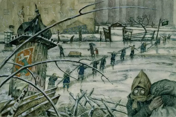 Мстислав Добужинский. «Из жизни Петрограда 1920 года», 1920 Мстислав Добужинский. «Из жизни Петрограда 1920 года», 1920