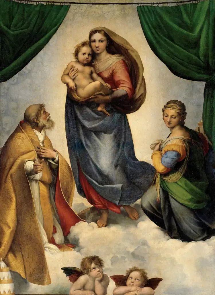 The religious genre. Raffael. Sixtinische Madonna, 1514 The religious genre. Raffael. Sixtinische Madonna, 1514