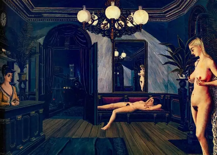Поль Дельво. Картина «Ночной поезд», 1947 Поль Дельво. Картина «Ночной поезд», 1947