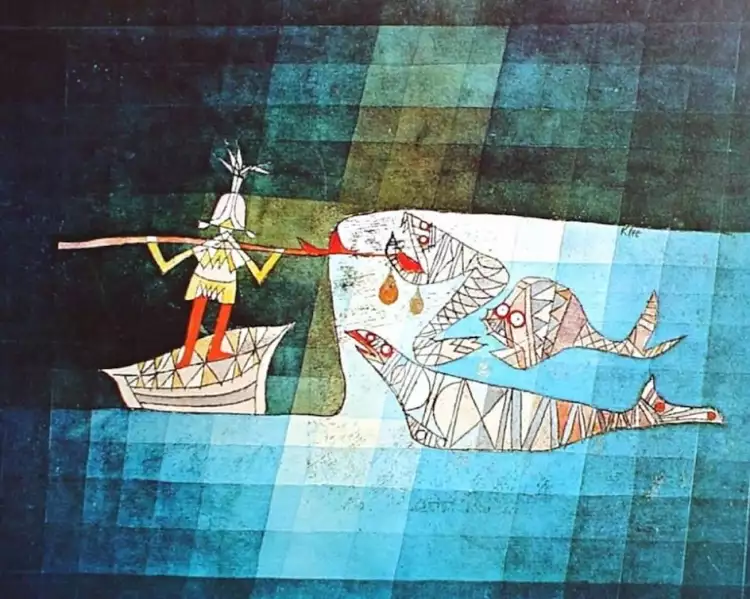 Пауль Клее. Батальная сцена из фантастической комической оперы «Синдбад-мореход», 1923 Пауль Клее. Батальная сцена из фантастической комической оперы «Синдбад-мореход», 1923