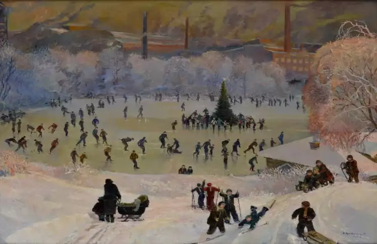 Сергей Христофоров. Зимний спорт ребят. 1937 Сергей Христофоров. Зимний спорт ребят. 1937