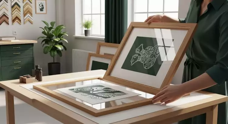 Оформление графики для продажи: рама, паспарту и стекло