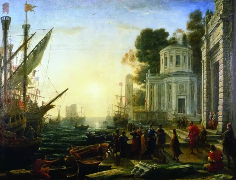 Клод Лоррен. Картина «Прибытие Клеопатры в Тарс», 1642