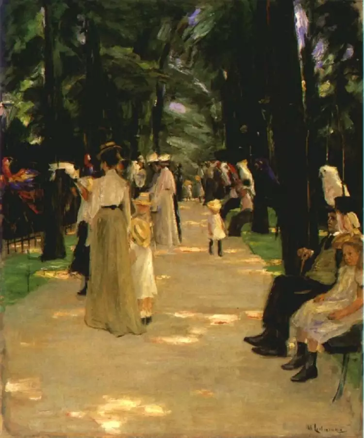 Макс Либерман. Картина «Аллея попугаев», 1902