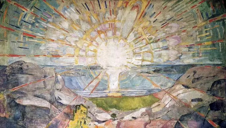Авангардизм (направление — экспрессионизм). Эдвард Мунк. «Солнце», 1916 Авангардизм (направление — экспрессионизм). Эдвард Мунк. «Солнце», 1916