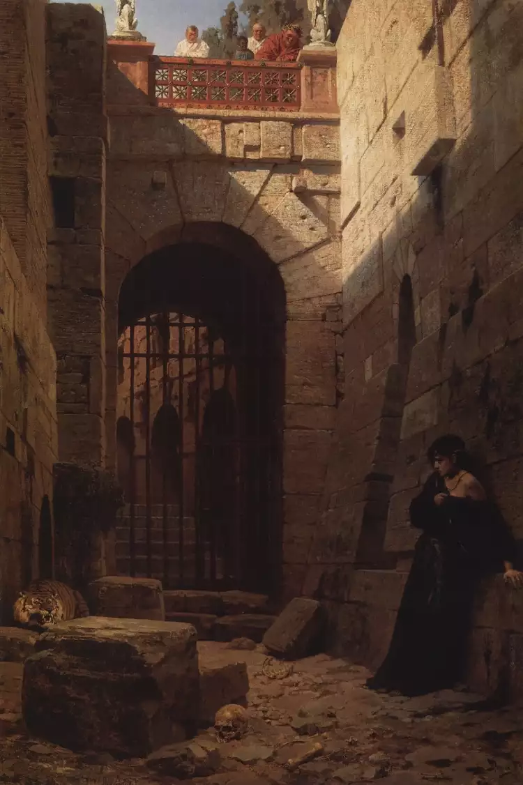 Казни в живописи. Василий Поленов. Цезарская забава