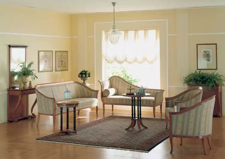 Стили мебели. Гостиная в стиле бидермейер, середина XIX века