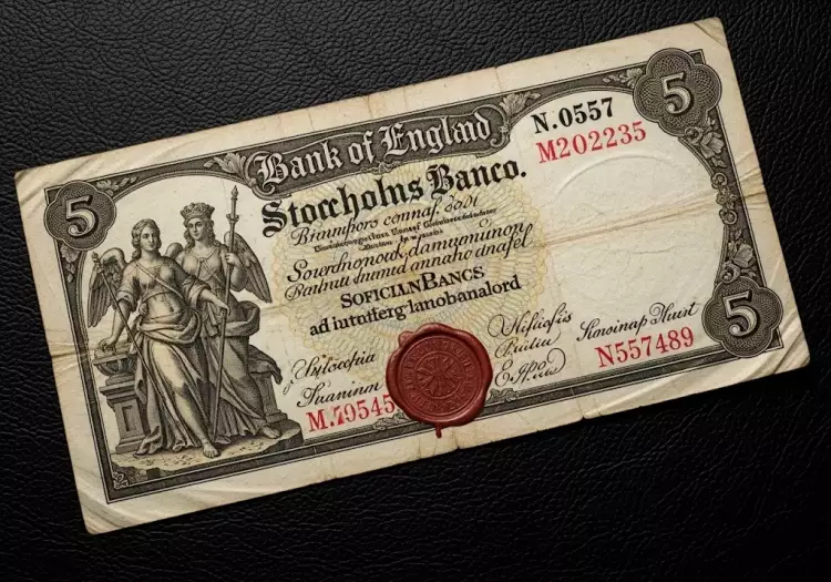 Ранняя европейская банкнота XVII века