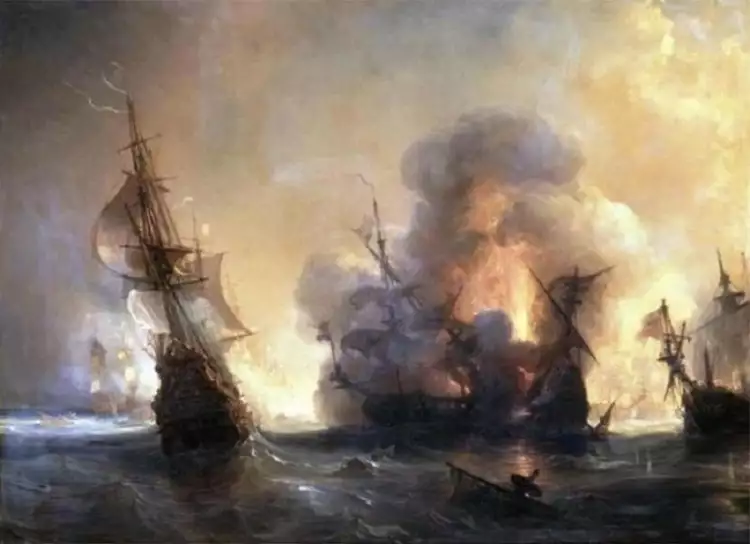 Морские сражени в живописи. Художник-маринист Жан Антуан Теодор Гудин. «Битва при Лагосе 27 июня 1693 года» Морские сражени в живописи. Художник-маринист Жан Антуан Теодор Гудин. «Битва при Лагосе 27 июня 1693 года»
