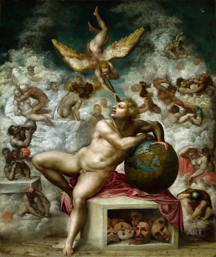 Allegorie. Michelangelo. Eine Allegorie der menschlichen Geschichte, 1533