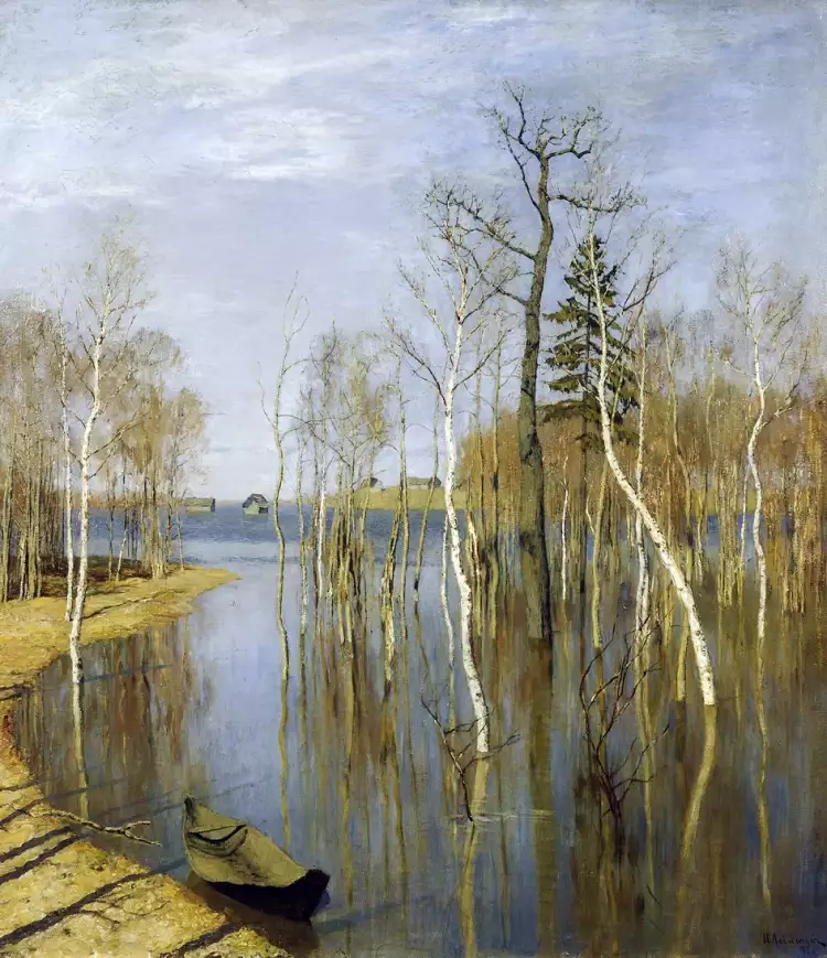 Весна на картинах. Исаак Левитан. «Весна. Большая вода», 1897