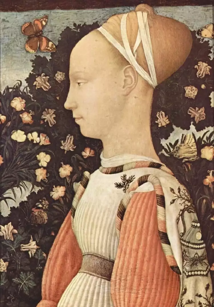 La gothique. Antonio Pisanello. Portrait d'une princesse d'Este, 1435-1440 La gothique. Antonio Pisanello. Portrait d'une princesse d'Este, 1435-1440