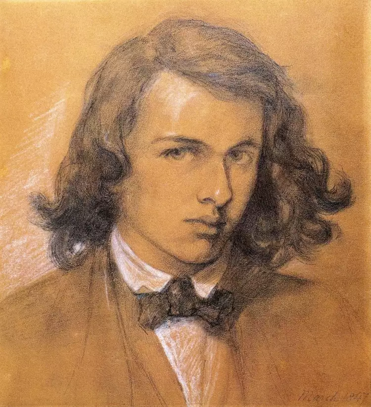 Прерафаэлиты. Данте Габриэль Россетти. «Автопортрет», 1847 Прерафаэлиты. Данте Габриэль Россетти. «Автопортрет», 1847