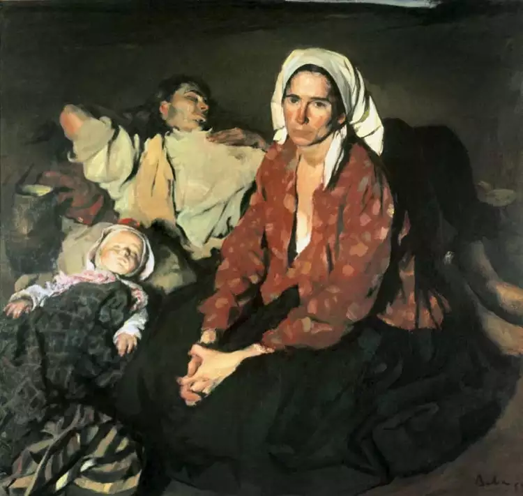Корнелиу Баба. Картина «Отдых в поле», 1956