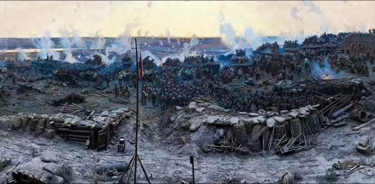 Франц Рубо. Панорама «Оборона Севастополя 1854-1855» (фрагмент), 1905