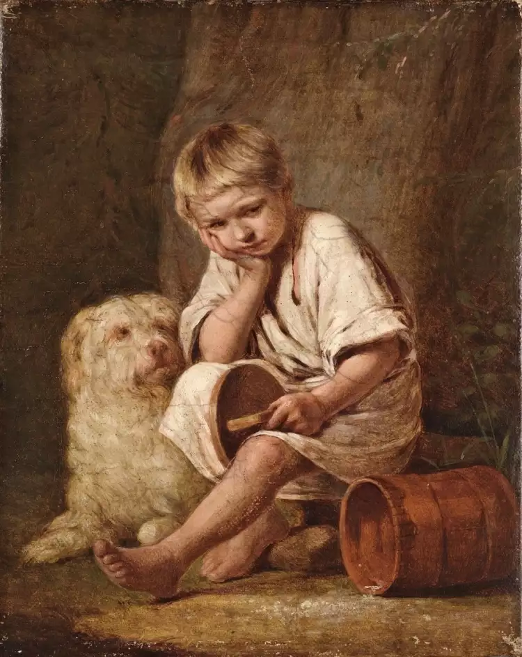 Дети на картинах известных художников. Алексей Венецианов. «Вот те и батькин обед!»