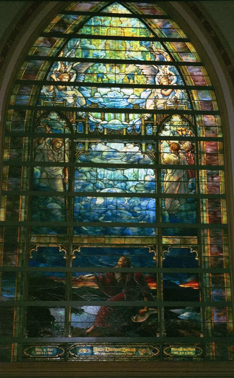 Glasmalerei. Brown Memorial Presbyterian Church in Baltimore, 20. Jahrhundert Glasmalerei. Brown Memorial Presbyterian Church in Baltimore, 20. Jahrhundert
