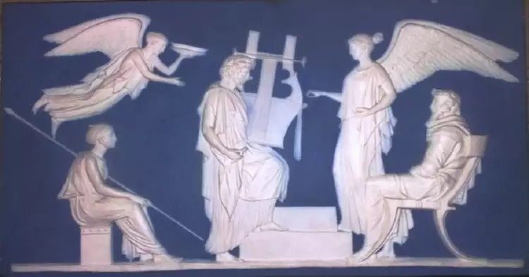 Джон Флаксман. Барельеф «Апофеоз Гомера», 1780