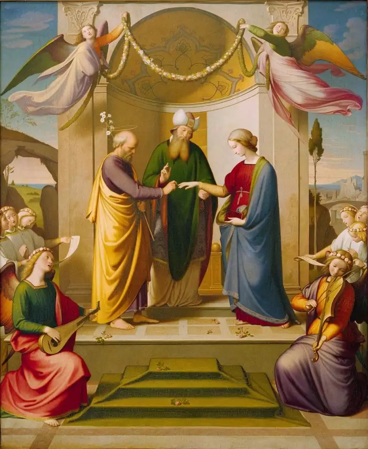 Les Nazaréens. Johann Friedrich Overbeck. Lo Sposalizio, 1836 Les Nazaréens. Johann Friedrich Overbeck. Lo Sposalizio, 1836