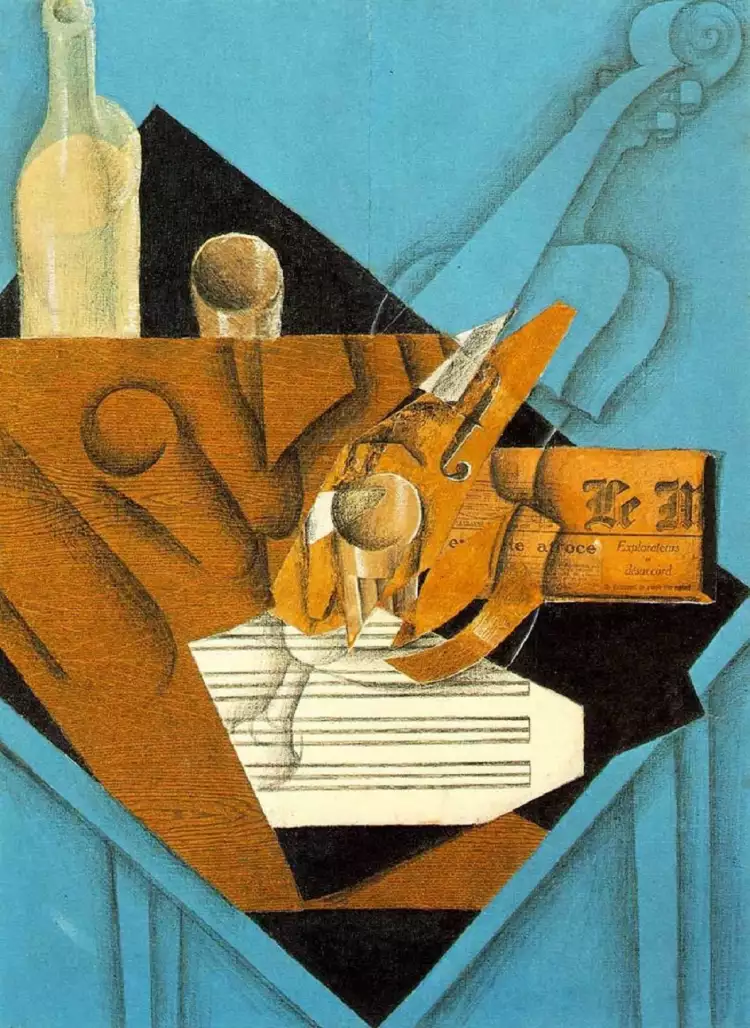 Пуризм. Синтетический кубизм. Хуан Грис. «Стол музыканта», 1914 Пуризм. Синтетический кубизм. Хуан Грис. «Стол музыканта», 1914